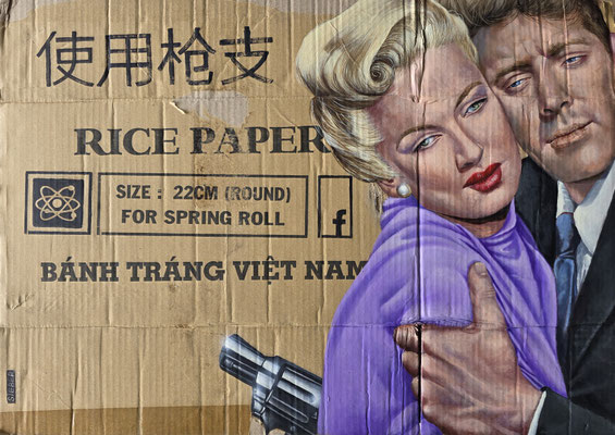Gemälde 897,SPRING ROLL, Acryl auf Verpackungskarton,2026, 49 x 70 cm