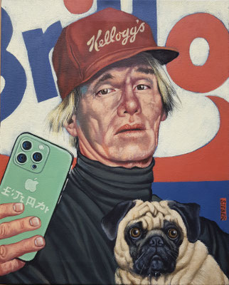 Gemälde 837, SELFIE MR: W. (Andy Warhol) Acryl auf Leinwand,2024, 50 x 40 cm
