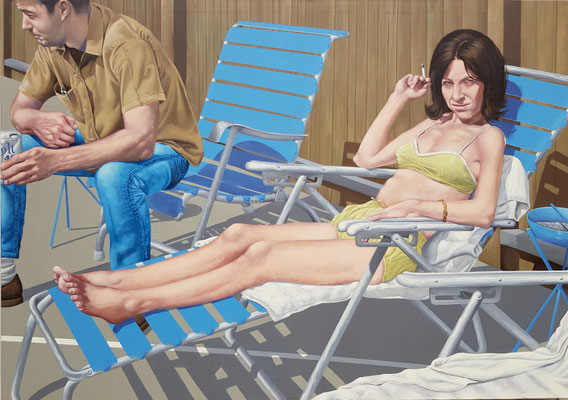 Gemälde 612,ON THE SUNNY SIDE...., Acryl auf Leinwand, 2019, 120 x 170 cm