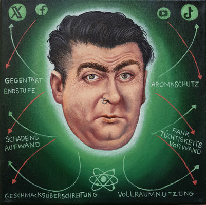 Gemälde 817,GEGENTAKTENDSTUFE ,Acryl auf Leinwand, 2024,30 x 30 cm