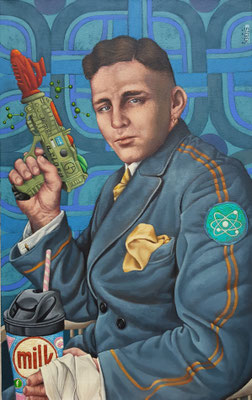 Gemälde 634,Milkman , Acryl auf Leinwand, 2019, 50 x 80 cm