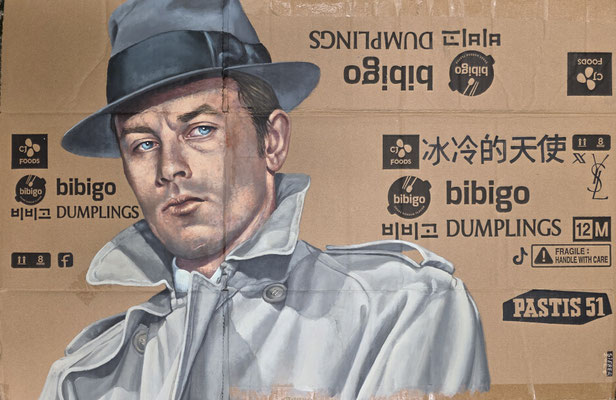Gemälde 911, DUMPLINGS, Acryl auf Verpackungskarton,2026, 49 x 76 cm