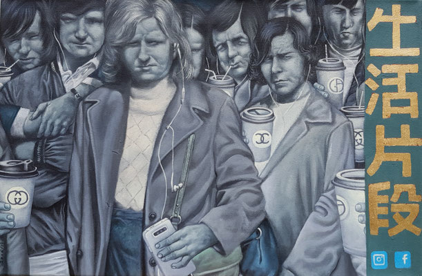 Gemälde 523 Fragmente des Lebens Vol 2  Acryl auf Leinwand, 2017, 40 x 60 cm