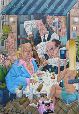 Gemälde 532 Le Bulette Royal, Acryl auf Leinwand,2016, 55 x 80 cm        