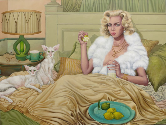 Gemälde  468 Lemon Love, Acryl auf Leinwand 120 x 160 cm