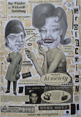 A581,WIRKSTOFF ENTFALTUNG,Graphit ,mix Media auf Karton, 2026, 42 x 30 cm