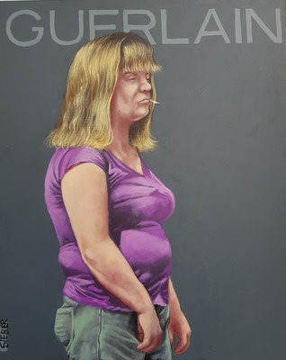 Gemälde 654,GUERLAIN Vol 1,Acryl auf Hartfaserplatte ,2020,30 x 24 cm