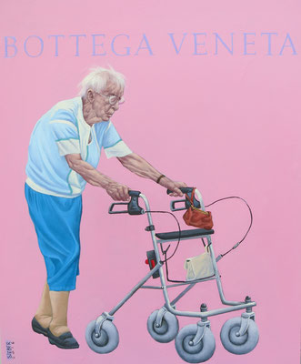 Gemälde 536 ,Bottega Veneta , Acryl auf Hartfaserplatte,2016, 40 x 50 cm
