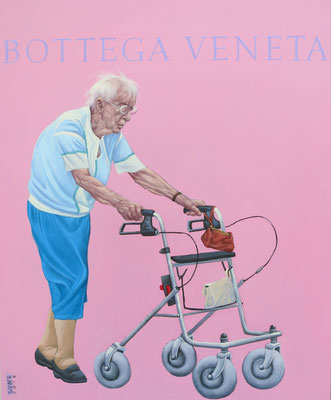 Gemälde 536 ,Bottega Veneta , Acryl auf Hartfaserplatte,2016, 40 x 50 cm        