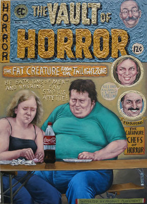 Gemälde 505,Vault of Horror, Acryl auf Hartfaserplatte ,2015, 50 x 70 cm