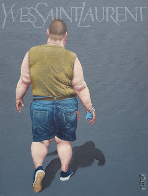 Gemälde 752, YVES SAINT LAURENT Vol 3,  Acryl auf Hartfaserplatte ,2022, 40 x 30 cm