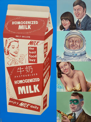 Gemälde 609,Enjoy Milk, Acryl auf Leinwand, 2019, 105 x 140 cm