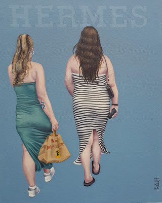 Gemälde 773,HERMES Vol 2, Acryl auf Hartfaserplatte ,2023, 50 x 40 cm