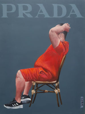 Gemälde 866,PRADA Vol 3, Acryl auf Hartfaserplatte,2025, 40 x 30 cm