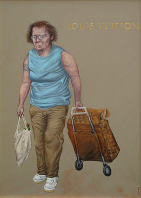 Gemälde  445, Louis Vuitton, Acryl auf Hartfaserplatte,2013, 50 x 70 cm       
