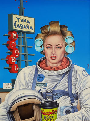 Gemälde 608, Yuma Cabana, Acryl auf Hartfaserplatte,   2019 , 60x 80 cm    
