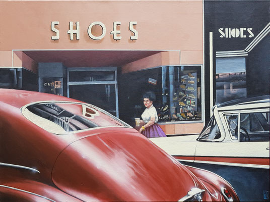 Gemälde  759,SHOES, Acryl auf Leinwand .2023,60 x 80 cm