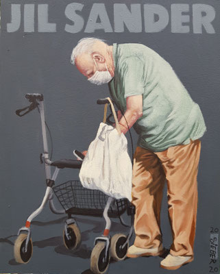 Gemälde 671,JIL SANDER Vol 1,Acryl auf Hartfaserplatte ,2020,30 x 24 cm