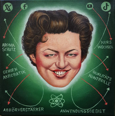 Gemälde 818,KURSWECHSEL ,Acryl auf Leinwand, 2024,30 x 30 cm