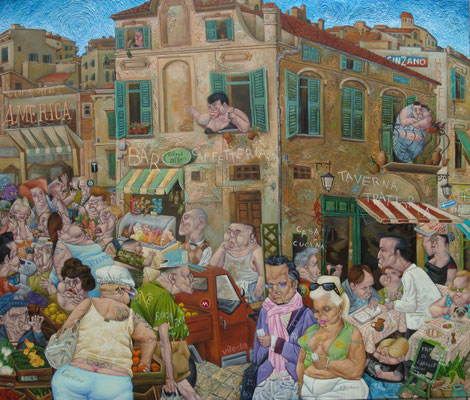   Gemälde  438. Cinema Americano, Acryl auf Leinwand, 2013, 120 x 140 cm        