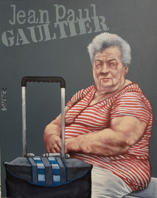 Gemälde 658,JEAN PAUL GULTIER Vol 1,Acryl auf Hartfaserplatte ,2020,30 x 24 cm        