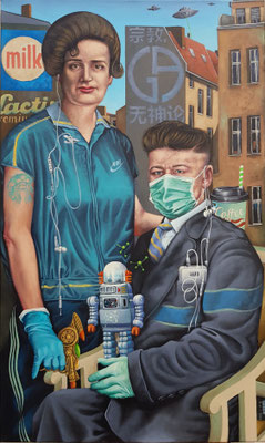 Gemälde 640,Berliner Ansichten ,Acryl auf Leinwand,2020, 60 x 100 cm