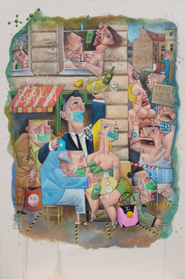 Gemälde 648,BAR BERLIN ,Acryl auf Leinwand,2020,40 x 60 cm       