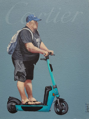 Gemälde 774,Cartier Vol 4, Acryl auf Hartfaserplatte ,2023, 40 x 30 cm