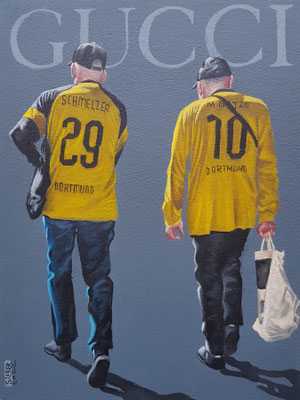 Gemälde 751,GUCCI Vol 3,  Acryl auf Hartfaserplatte ,2022, 40 x 30 cm