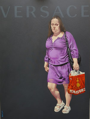 Gemälde 590,VERSACE, Acryl auf Hartfaserplatte,2018, 60 x 80 cm      