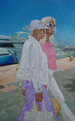 Gemälde 420, Sunshine Girls, Acryl auf Leinwand 2012, 160 x 100 cm