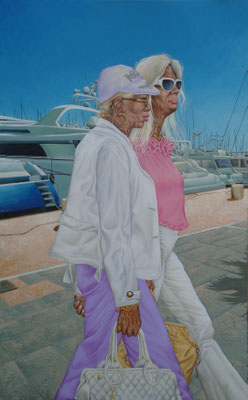 Gemälde 420, Sunshine Girls, Acryl auf Leinwand 2012, 160 x 100 cm         