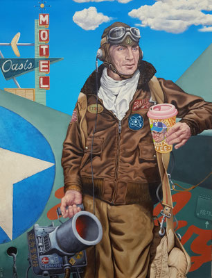 Gemälde 606 ,Oasis, Acryl auf Leinwand, 2019, 95 x 110 cm