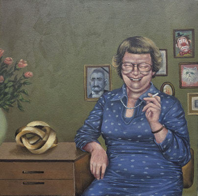 Gemälde 903,GLÜCKLICH, Acryl auf Leinwand,2026, 41 x 41 cm