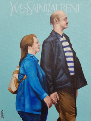 Gemälde 730, YVES SAINT LAURENT Vol 2,  Acryl auf Hartfaserplatte ,2022, 40 x 30 cm