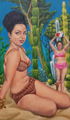 Gemälde 802,KAKTUSLAND Vol 2, Acryl auf Leinwand, 2024, 100 x 60 cm