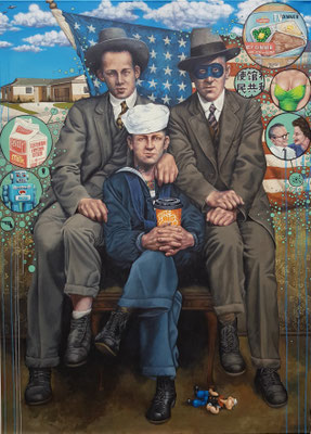 Gemälde 572Gemälde 572,TV DINNER Vol 2 ,ÖL / Acryl auf Leinwand, 2017/20,130 x 180 cm