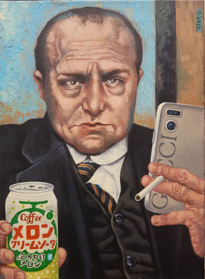 Gemälde 840, SELFIE HERR B.(Max Beckmann) Acryl auf Leinwand,2024, 55 x 40 cm