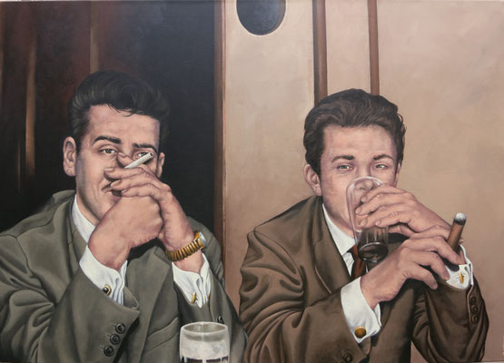 Gemälde 559, Im Visier, Acryl auf Leinwand, 2017, 85 x 120 cm
