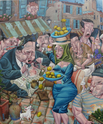   Gemälde  517. Zitronenernte Vol. 2 ,Acryl auf Leinwand, 2016, 66 x 80 cm     