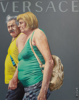 Gemälde 657,VERSACE  Vol 3,Acryl auf Hartfaserplatte ,2020,30 x 24 cm        