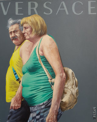 Gemälde 657,VERSACE  Vol 3,Acryl auf Hartfaserplatte ,2020,30 x 24 cm        