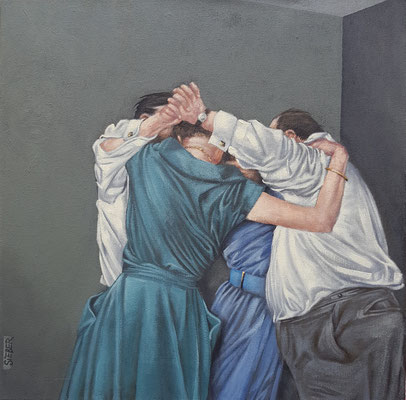 Gemälde 853,TANZMOB, Acryl auf Leinwand,2025, 40 x 40 cm