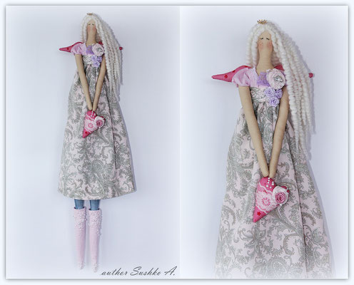 Кукла Тильда ангел-принцесса. Рост 40 или 60 см. (повтор не возможен из-за отсутствия ткани)