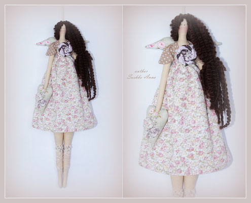 Кукла в стиле Тильда Ангел. Рост 42 см. (ПРОДАНА, цена 350 грн.)