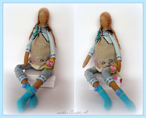  Кукла, беременная Тильда, ручная работа. Рост 50 см. (цена 350-400 грн. ПРОДАНА)