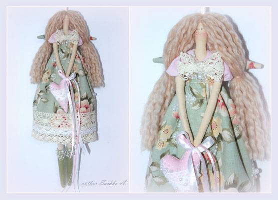 Тильда-ангел. Текстильная куколка. Рост 41 см. Сухая чистка. (ПОД ЗАКАЗ цена 300 грн.)