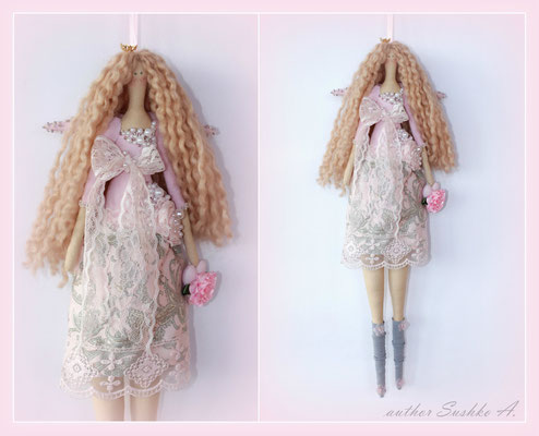 Кукла в стиле Тильда- ангел. Рост 40 см(ПРИМЕР, цена под заказ 250-400 грн.)