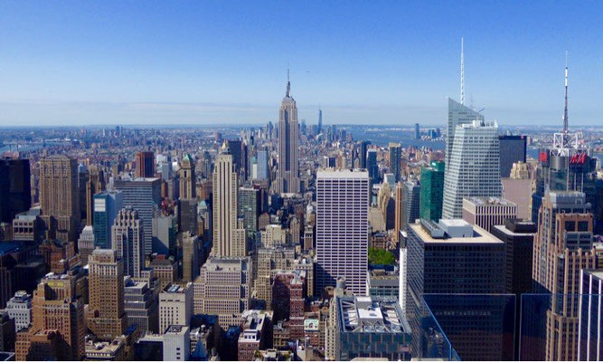 Blick vom Rockefeller Center Richtung Downtown Manhattan