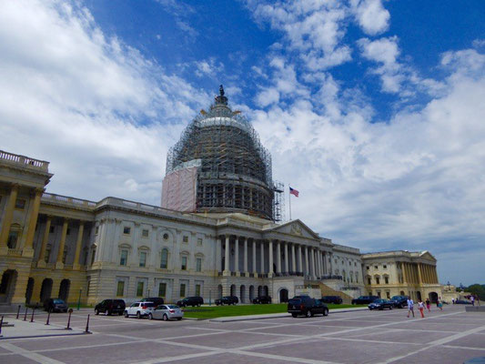Capitol, hier sitzt der Kongress, die Gesetzgebung der USA, hier finden Sitzungen des Senats und des Repräsentantenhauses statt